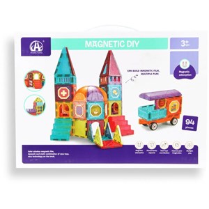اسباب بازی ساختنی تایل مگنتی 94 قطعه مدل Magnetic DIY _لگو