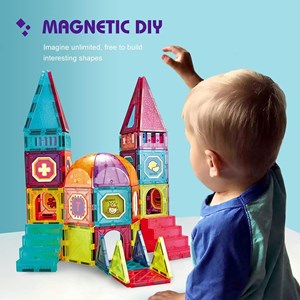 اسباب بازی ساختنی تایل مگنتی 94 قطعه مدل Magnetic DIY _لگو