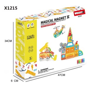 اسباب بازی ساختنی تایل مگنتی 126 قطعه مدل Magnetic DIY _لگو