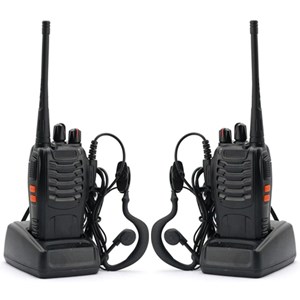 بیسیم واکی تاکی باوفنگ شارژی اورجینال با چراغ قوه بسته دو عددی _تفنگ اسباب بازی