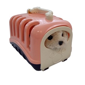 اسباب بازی سگ خانگی به همراه قفس و وسایل آرایشی مجموعه 7 عددی _عروسک رباتیک