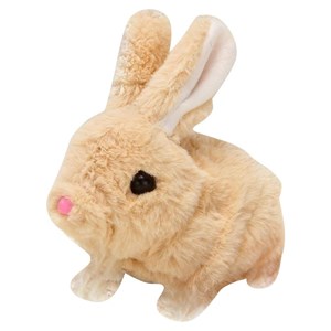 عروسک رباتیک خرگوش حرکتی رنگ کرم _عروسک رباتیک