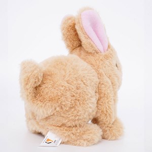 عروسک رباتیک خرگوش حرکتی رنگ کرم _عروسک رباتیک