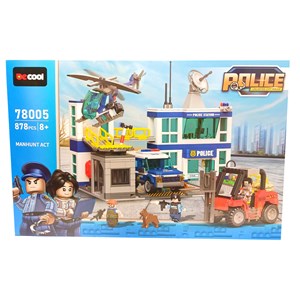 لگو سیتی ایستگاه پلیس شهر 878 قطعه مدل 78005 DECOOL Police Station City _لگو