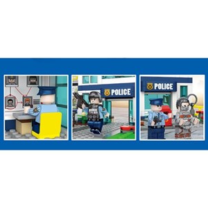 لگو سیتی ایستگاه پلیس شهر 878 قطعه مدل 78005 DECOOL Police Station City _لگو