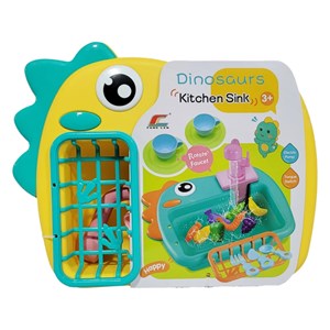 اسباب بازی سینک ظرفشویی مدل دایناسور همراه با وسایل _اسباب بازی لوازم خانگی