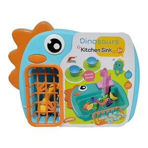اسباب بازی سینک ظرفشویی مدل دایناسور همراه با وسایل _اسباب بازی لوازم خانگی