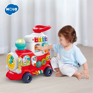 اسباب بازی واکر چندکاره موزیکال طرح قطار هولی تویز مدل Hola Toys E8990_اسباب بازی نوزادی