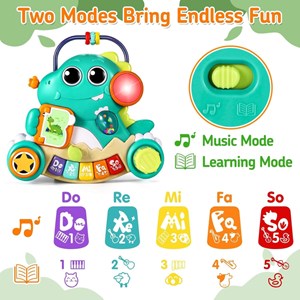 اسباب بازی دو کاره پیانو و جغجغه طرح دایناسور هولی تویز مدل Hola Toys HE8976_اسباب بازی موسیقی