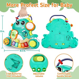 اسباب بازی دو کاره پیانو و جغجغه طرح دایناسور هولی تویز مدل Hola Toys HE8976_اسباب بازی موسیقی