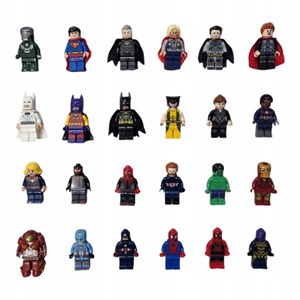 اکشن فیگور لگو 24 عددی انتقام جویان و لیگ عدالت به همراه سلاح _اکشن فیگور