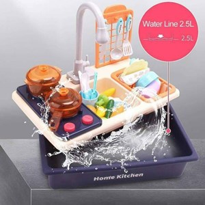 اسباب بازی سینک ظرفشویی به همراه اجاق گاز HOME KITCHEN_اسباب بازی لوازم خانگی