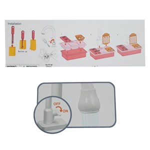 اسباب بازی سینک ظرفشویی به همراه اجاق گاز HOME KITCHEN_اسباب بازی لوازم خانگی