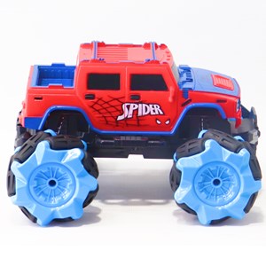 ماشین کنترلی آفرود با چرخ های کپسولی طرح مرد عنکبوتی اسپایدرمن مقیاس 1:18_ماشین کنترلی