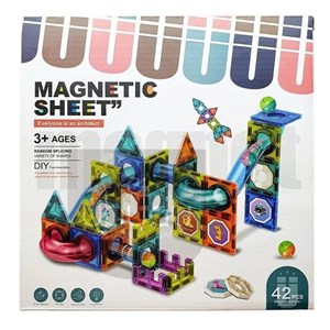 اسباب بازی ساختنی تایل مگنتی 42 قطعه مدل Magnetic DIY_لگو