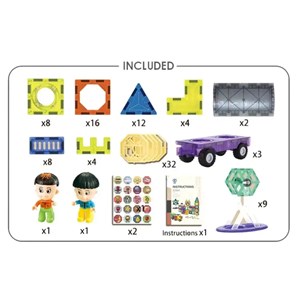 اسباب بازی ساختنی تایل مگنتی 100 قطعه مدل Magic Magna Tiles_لگو
