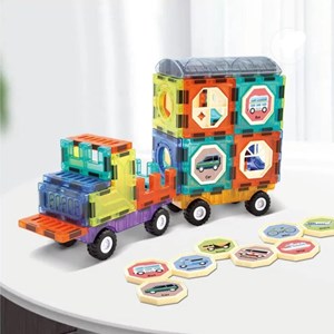 اسباب بازی ساختنی تایل مگنتی 71 قطعه مدل Magic Magna Tiles _لگو