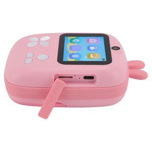 دوربین عکاسی و فیلمبرداری دیجیتال کودک با چاپ فوری حرارتی طرح خرگوش صورتی_اسباب بازی دیجیتال و هوشمند