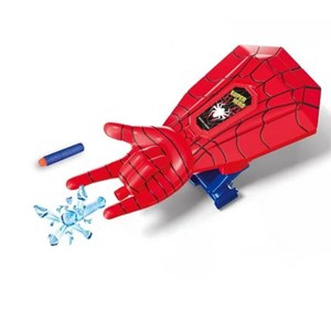دستکش تیر پرتاب کن شارژی طرح اسپایدرمن همراه با تیر ژله ای و اسفنجی Spiderman hand Web Shooters_تفنگ اسباب بازی