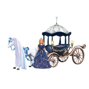 اسباب بازی کالسکه و اسب راهرو موزیکال باربی پرنسس_عروسک
