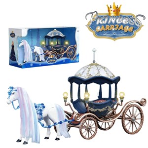 اسباب بازی کالسکه و اسب راهرو موزیکال باربی پرنسس_عروسک