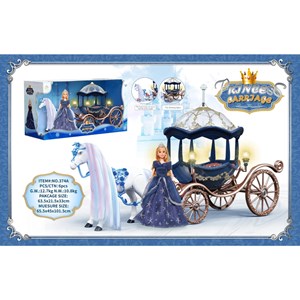 اسباب بازی کالسکه و اسب راهرو موزیکال باربی پرنسس_عروسک