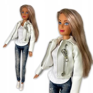 عروسک باربی دفا لوسی موتور سوار با کلاه کاسکت قرمز مدل Defa Lucy Doll 8459 _عروسک