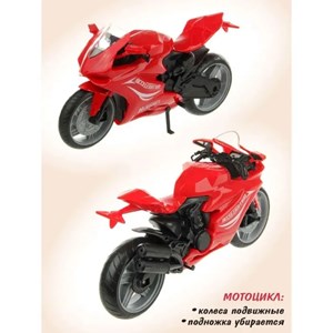 عروسک باربی دفا لوسی موتور سوار با کلاه کاسکت قرمز مدل Defa Lucy Doll 8459 _عروسک