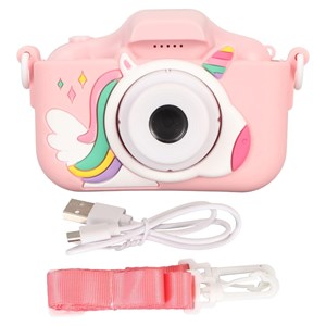 دوربین عکاسی و فیلمبرداری دیجیتال کودک طرح یونیکورن صورتی _اسباب بازی دیجیتال و هوشمند