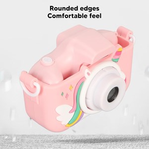 دوربین عکاسی و فیلمبرداری دیجیتال کودک طرح یونیکورن صورتی _اسباب بازی دیجیتال و هوشمند