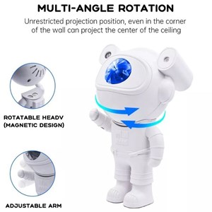 چراغ خواب طرح فضانورد کهکشانی کنترلی و اسپیکر دار بلوتوثی Astronaut Projector Light_اتاق کودک