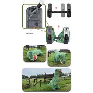 ربات اسباب بازی کنترلی دایناسور بادی به ارتفاع 130 سانتیمتر Inflatable Electric Remote Control Dinosaur _ربات اسباب بازی