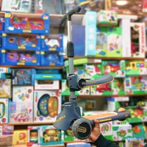 اسکوتر دو حالته صندلی دار تاشو کودک با چرخ های چراغدار و موزیکال_اسکوتر