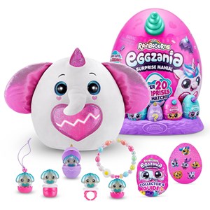 عروسک سورپرایزی رینبوکورنز RainBocoRns سری Eggzania با شاخ آبی _عروسک سوپرایزی