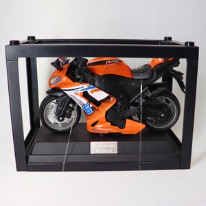 موتور اسباب بازی عقب کش موزیکال همراه با قاب رنگ نارنجی _ماشین اسباب بازی