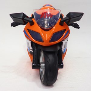 موتور اسباب بازی عقب کش موزیکال همراه با قاب رنگ نارنجی _ماشین اسباب بازی