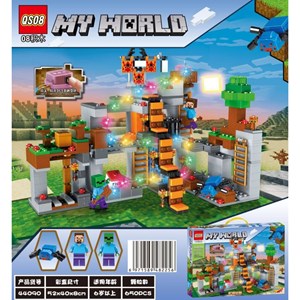 لگو ماینکرافت خانه درختی چراغدار 650 قطعه مدل Minecraft QS08 44090 _لگو