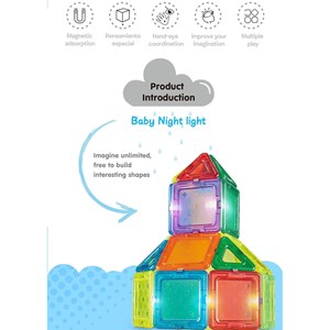 اسباب بازی ساختنی تایل مگنتی 111 قطعه مدل Magic Magnetic Blocks _لگو