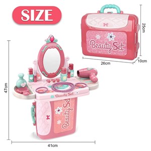 ست اسباب بازی میز آرایشی قابل حمل 3 حالته _اسباب بازی لوازم خانگی