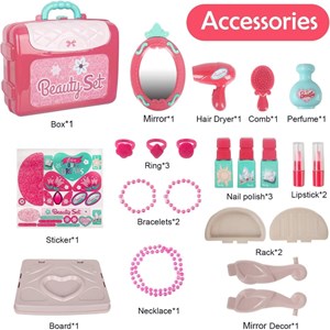 ست اسباب بازی میز آرایشی قابل حمل 3 حالته _اسباب بازی لوازم خانگی