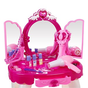 ست اسباب بازی میز آرایش صندلی دار موزیکال همراه با ریموت عصای جادویی مدل 00818_اسباب بازی لوازم خانگی