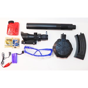 تفنگ اسباب بازی شارژی تیر ژله ای دو حالته با قدرت 20000 دور در دقیقه_تفنگ اسباب بازی