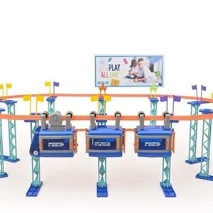 اسباب بازی مونوریل قطار هوایی سایز بزرگ 3 واگن 86 قطعه_ ماشین اسباب بازی