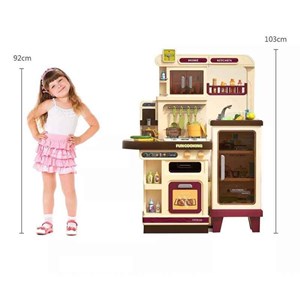 ست اسباب بازی آشپزخانه سایز بزرگ موزیکال و چراغدار 57 قطعه_اسباب بازی لوازم خانگی