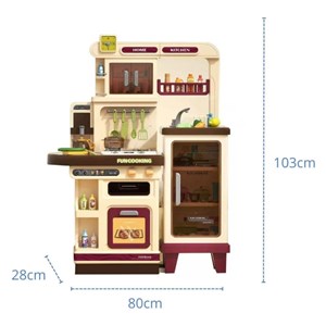 ست اسباب بازی آشپزخانه سایز بزرگ موزیکال و چراغدار 57 قطعه_اسباب بازی لوازم خانگی