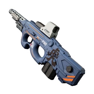 تفنگ اسباب بازی شارژی دو حالته همرا با تیرهای سکه ای فومی مدل P90_تفنگ اسباب بازی