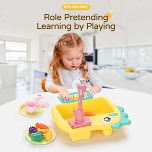 اسباب بازی سینک ظرفشویی و قلاب ماهیگیری _اسباب بازی لوازم خانگی