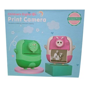 دوربین عکاسی و فیلمبرداری دیجیتال کودک با چاپ فوری حرارتی و رم 32 گیگ سبز_ اسباب بازی دیجیتال و هوشمند