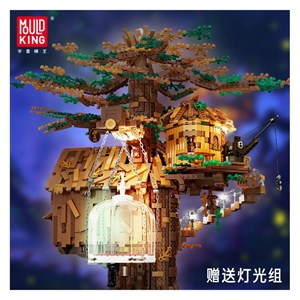 لگو کریتور خانه درختی چراغ دار 3958 قطعه مدل Mould King 16033 Tree House_لگو