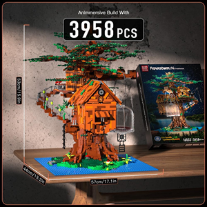 لگو کریتور خانه درختی چراغ دار 3958 قطعه مدل Mould King 16033 Tree House_لگو